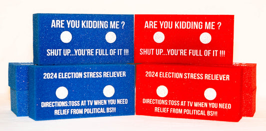 6-pack Blue 2024 Election Stress Relief Foam Bricks